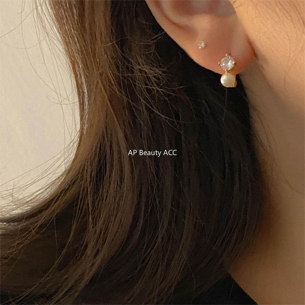 F관 - 진주 큐빅 디자인 925 실버 귀걸이 [C1213] 25.08-2