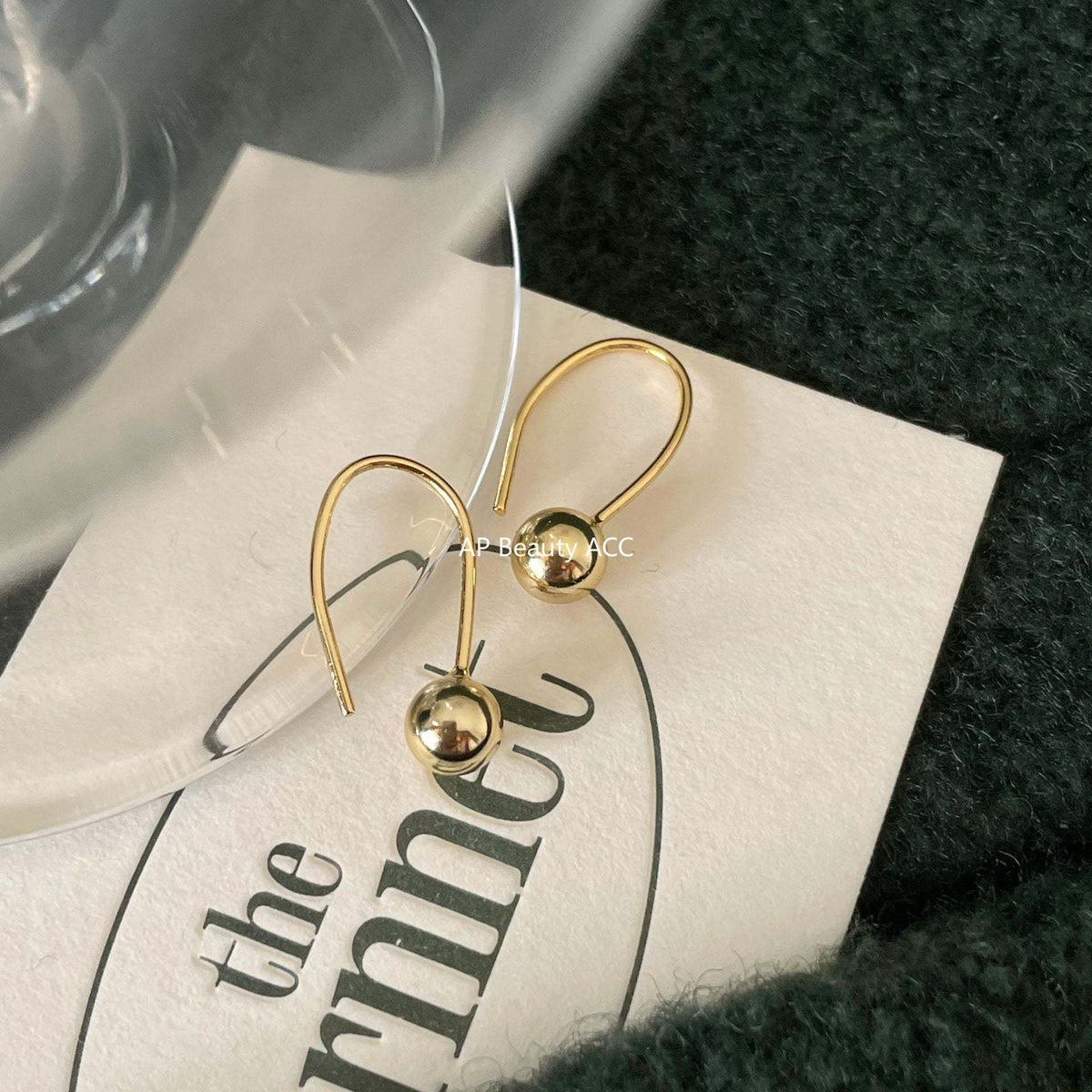 F관 - 925 실버 비즈 볼 후크 귀걸이 [C883] 25.12-1