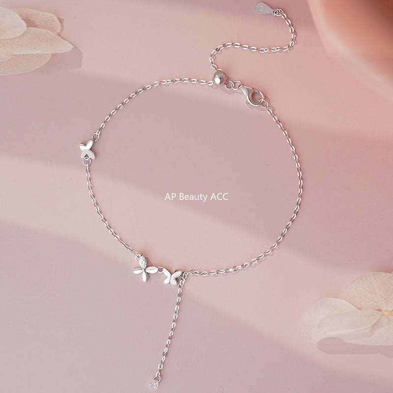 B관 - 925 실버 나비 디자인 체인 드롭 팔찌 [YC5115SL_1] 25.10-5