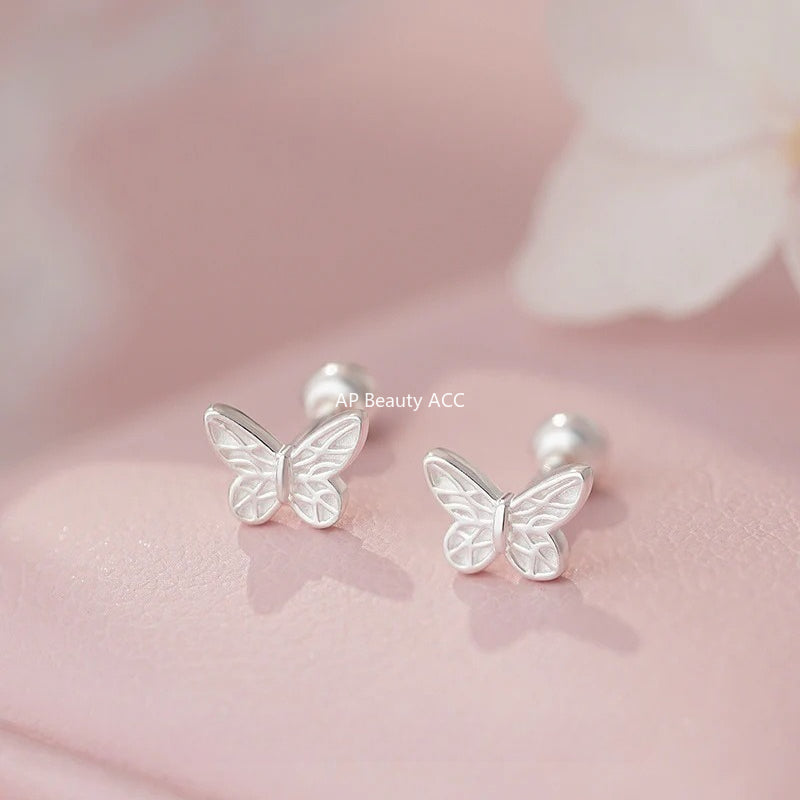 B관 - 999 실버 나비 U자형 드롭 피어싱 귀걸이 [YC2615E_1] 25.10-1