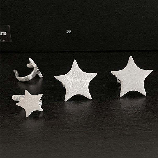 A관 - 샌딩 오각별 디자인 이어커프 귀걸이 [EJ-49] 25.12-1