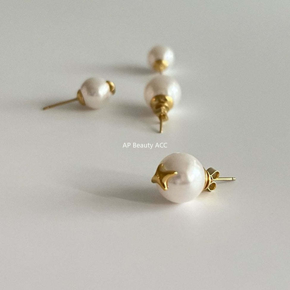 A관 - 925 은침 진주 별 스터드 귀걸이 [EH-3997] 25.10-2
