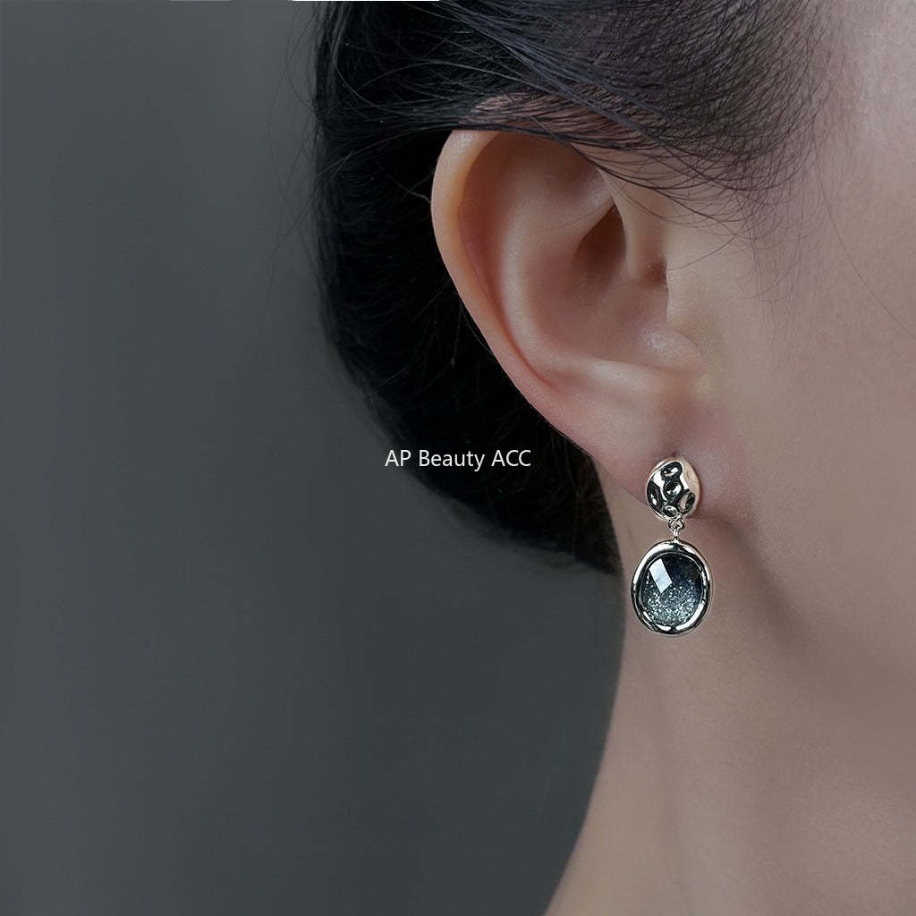 C관 - 925 은침 핸드메이드 별 디자인 원형 드롭 귀걸이 [6944] 25.10-4