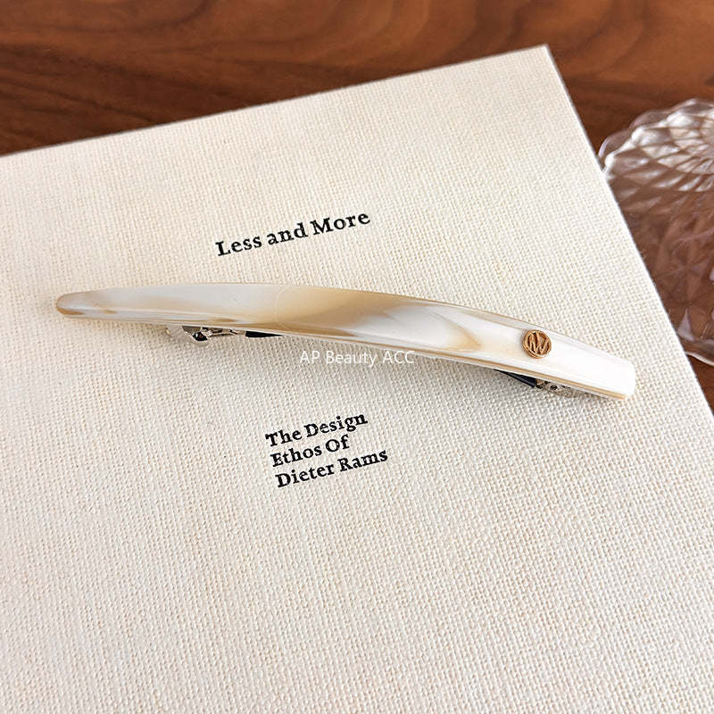 E관 - 일자형 골드 포인트 셀룰로이드 스프링 헤어핀 [27606] 25.10-4