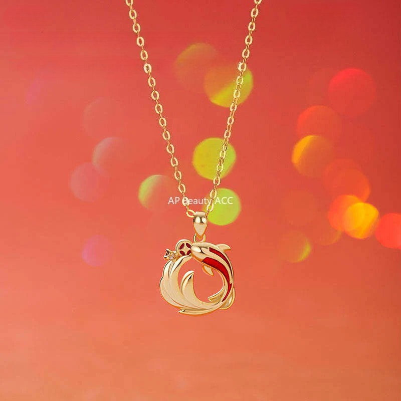 B관 - 999 실버 잉어 물고기 디자인 귀걸이 팔찌 목걸이 [YC4802SL_1 YC3241N_1 YC2728E_1] 25.10-5