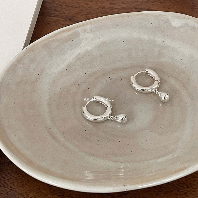 A관 - 물방울 모양 펜던트 925 은침 링 귀걸이 [EH-4435] 25.12-2