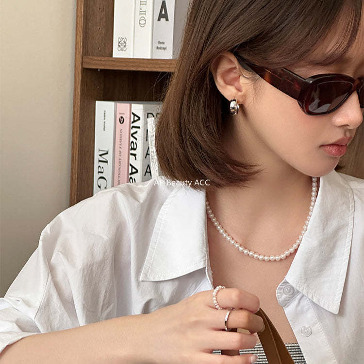A관 - 925 은침 알파벳 라운드 링형 귀걸이 [EH-3168] 24.09-2