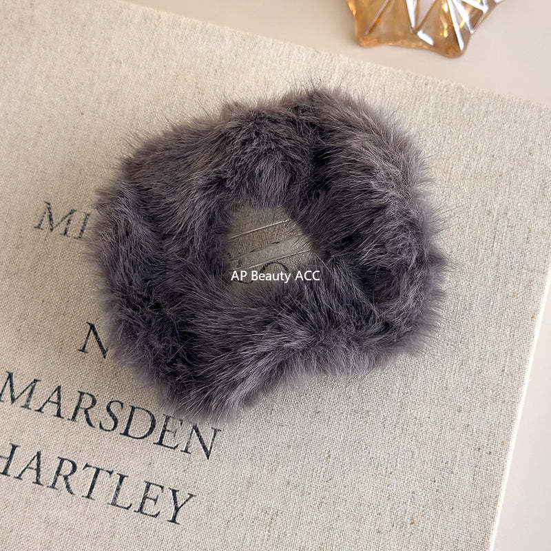 E관 - 퍼 소재 타원형 호피무늬 대형 집게핀 [26154] 25.11-1