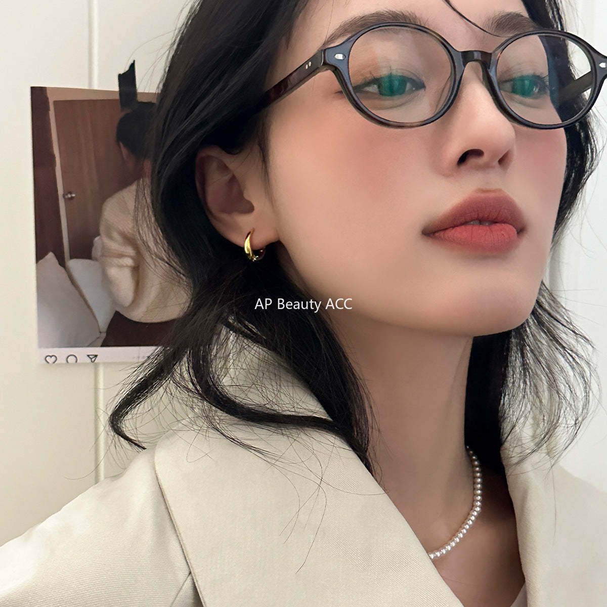 A관 - 투톤 빈티지 925 은침 링형 귀걸이 [EH-3600] 25.05-5