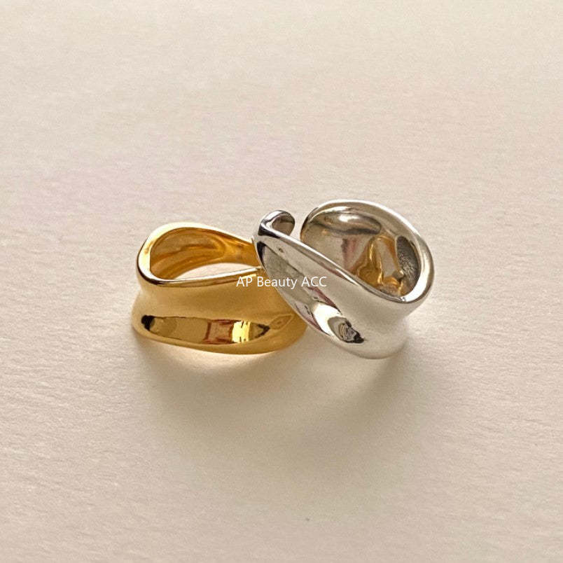 F관 - 925 실버 비정형 볼드 오픈 반지 [J1107] 25.12-1