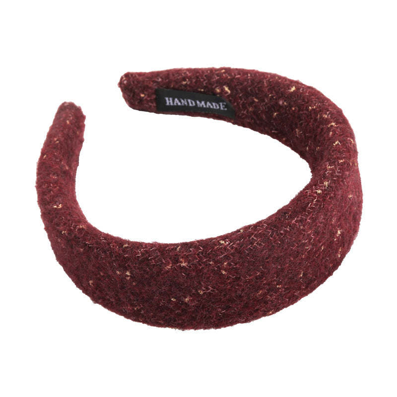 E관 - 모직 니트 금사 와이드 머리띠 [27725] 25.11-4