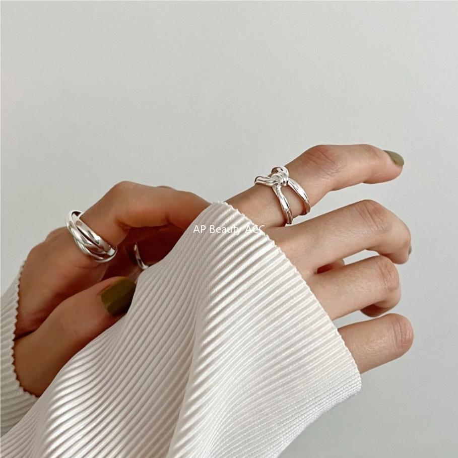 F관 - 925 실버 매듭 오픈형 반지 [J1825] 25.10-4
