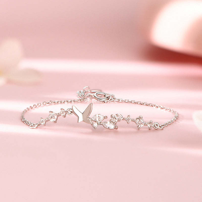 B관 - 999 실버 나비 큐빅 펜던트 팔찌 [YC4368SL_1] 25.10-4