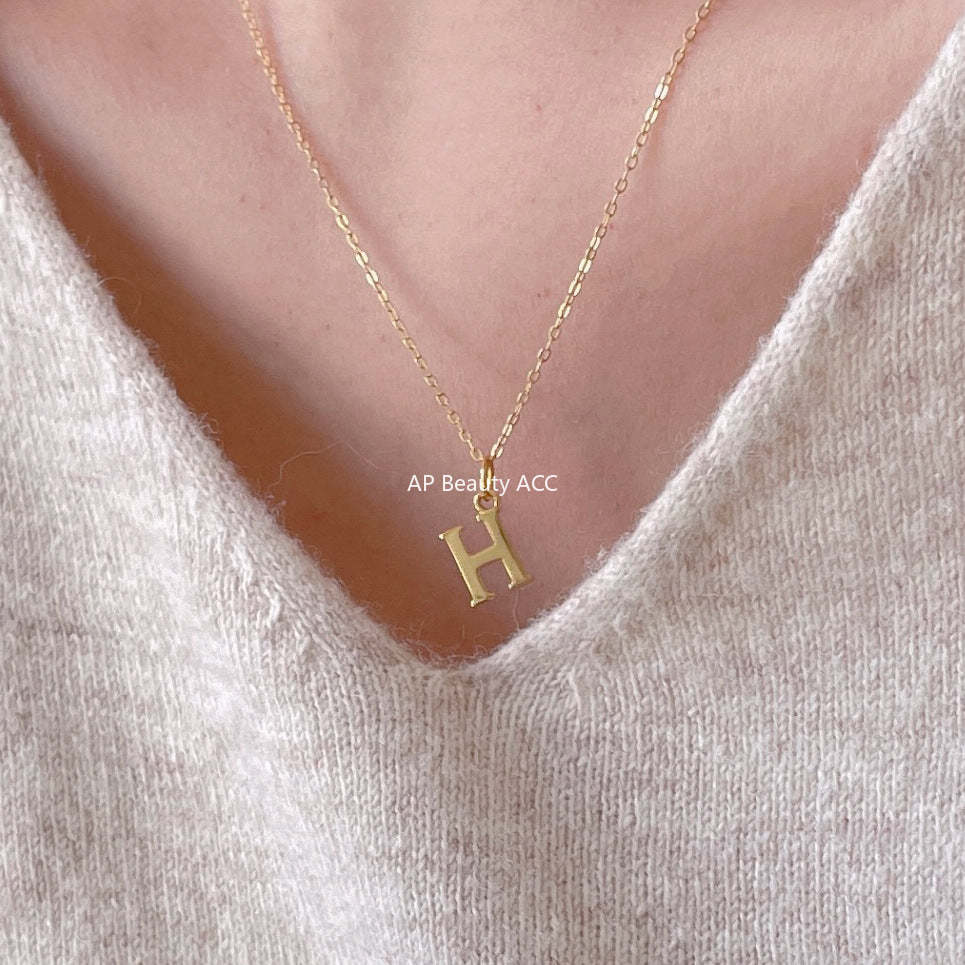 F관 - 925 실버 이니셜 H 펜던트 목걸이 [B1194] 25.12-2