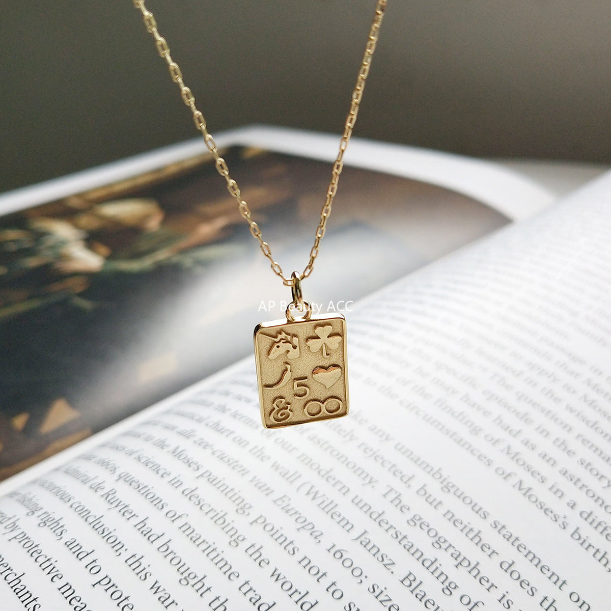 F관 - 925 실버 하트 카드 펜던트 목걸이 [B377-B378] 25.10-3