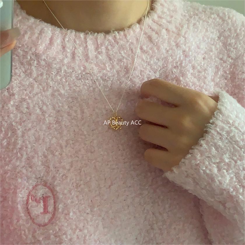 F관 - 925 실버 프레즐 하트 목걸이 [B1257] 24.03-5