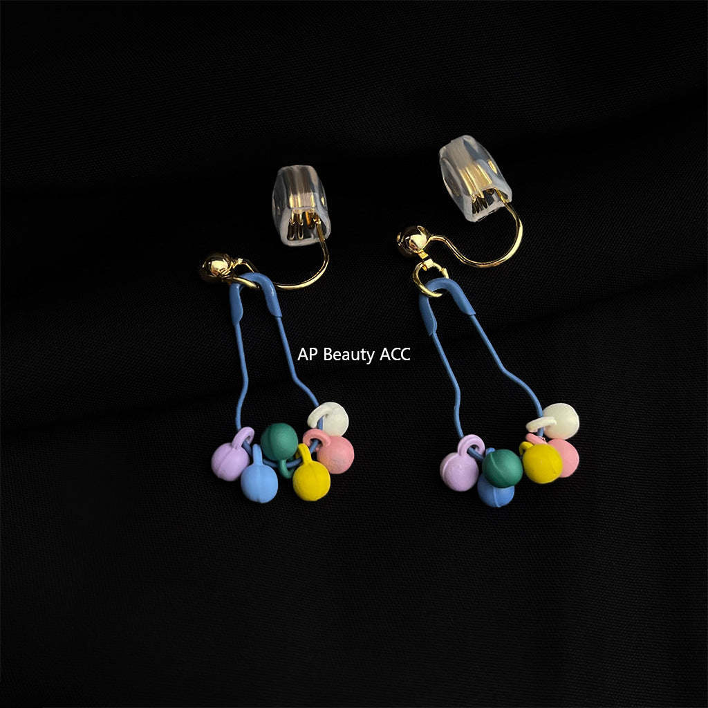 C관 - 18K 도금 에나멜 플라워 이어커프 귀걸이 [EJ0301S] 25.03-1