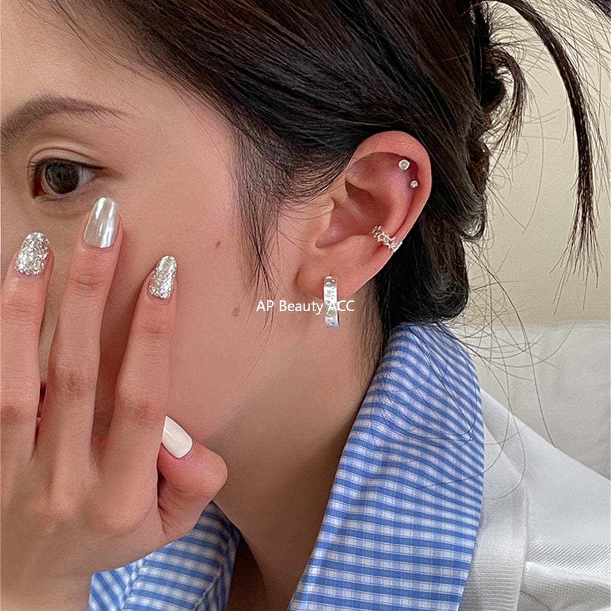 A관 - 925 은침 브러쉬드 별 귀걸이 [EH-3744] 25.08-4