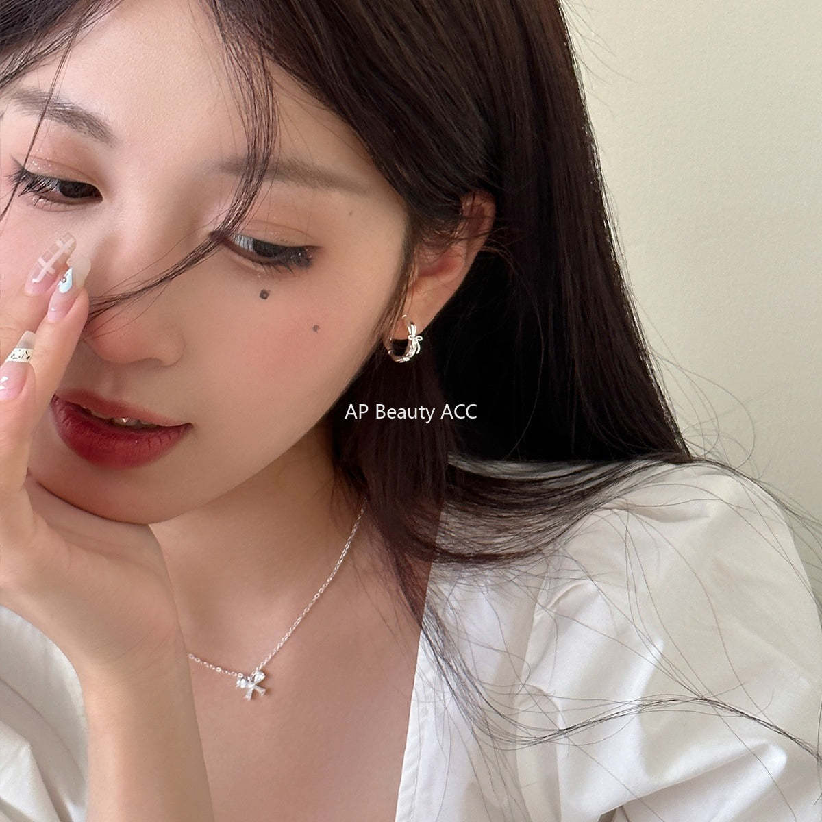 A관 - 925 은침 리본 귀걸이 [EH-3229] 24.10-1