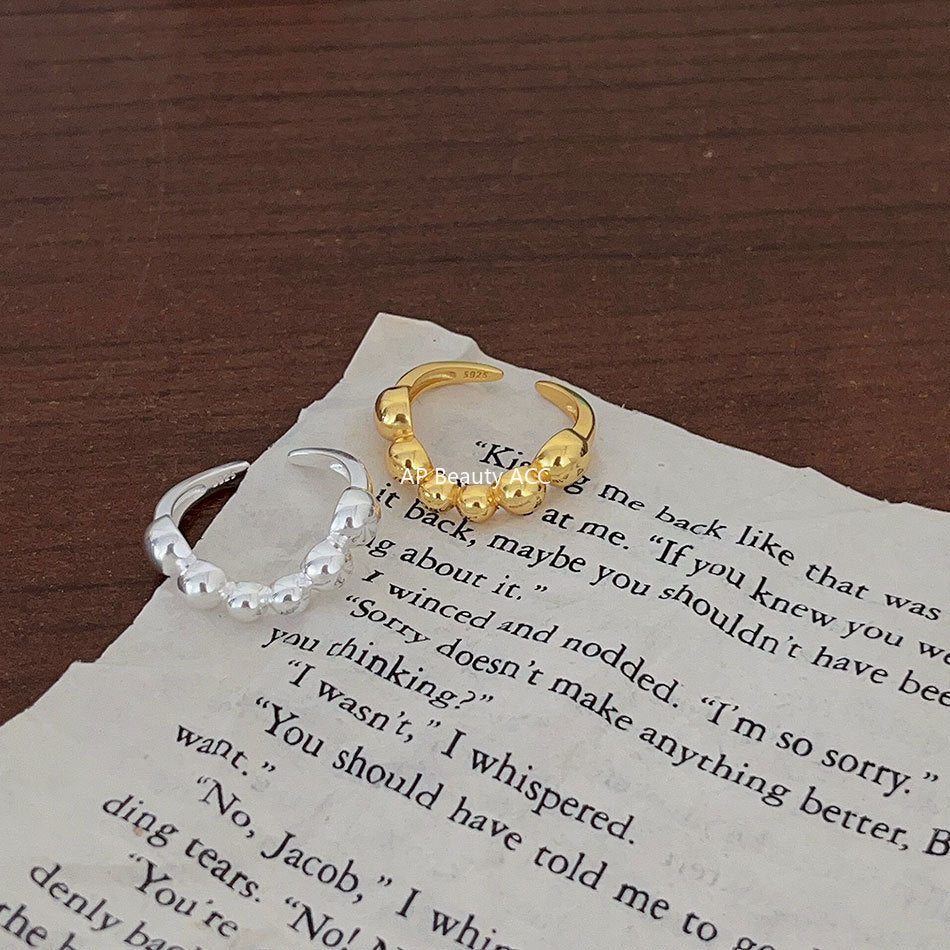 F관 - 925 실버 라운드 비즈 오픈형 반지 [J1927] 25.10-2