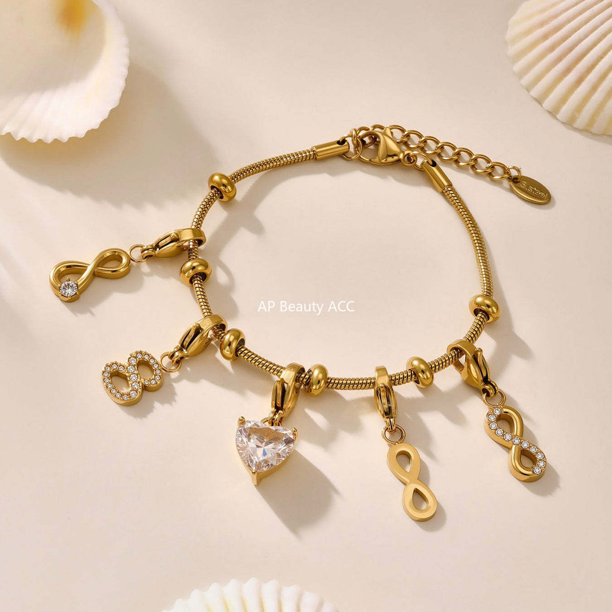 D관 - 스테인리스 스틸 DIY 다중 펜던트 팔찌 목걸이 [E670] 25.09-4