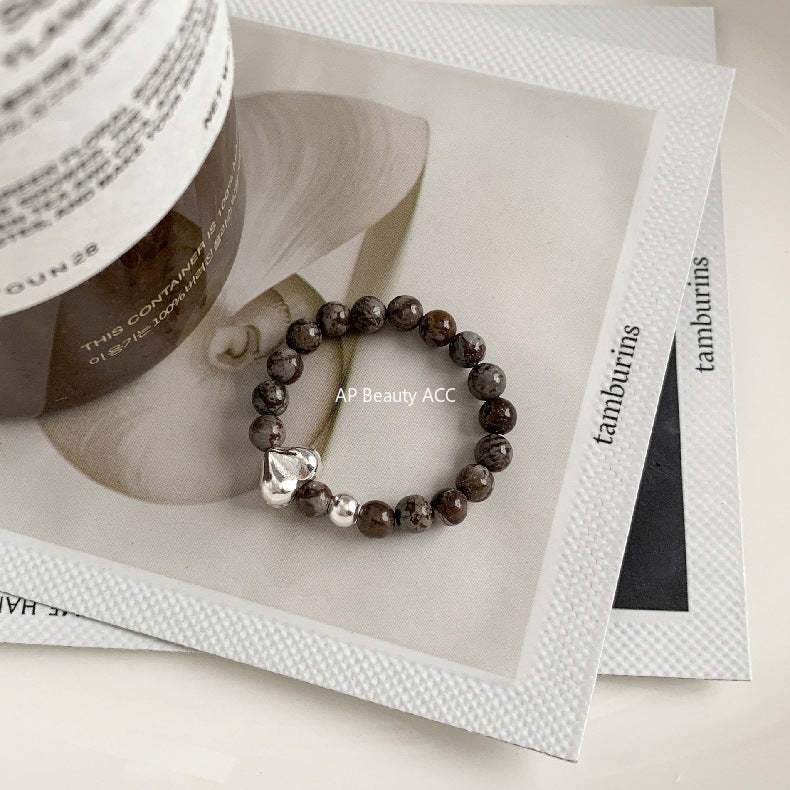 A관 - 클로버 십자가 하트 코끼리 미니 펜던트 925실버 비즈 반지 [RC] 25.11-4