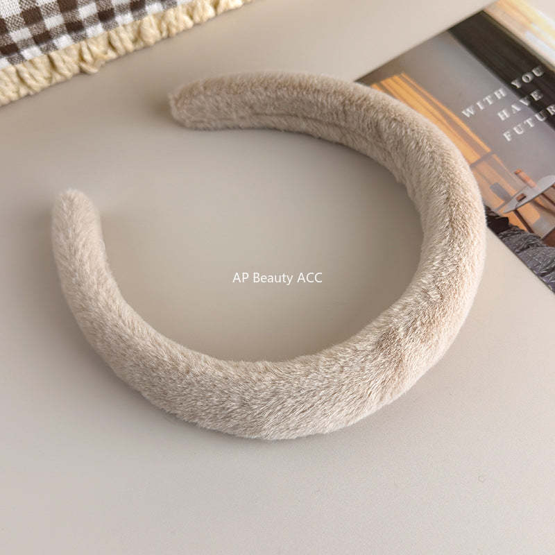 E관 - 퍼 소재 파스텔 볼륨 와이드 머리띠 [19179] 25.11-3