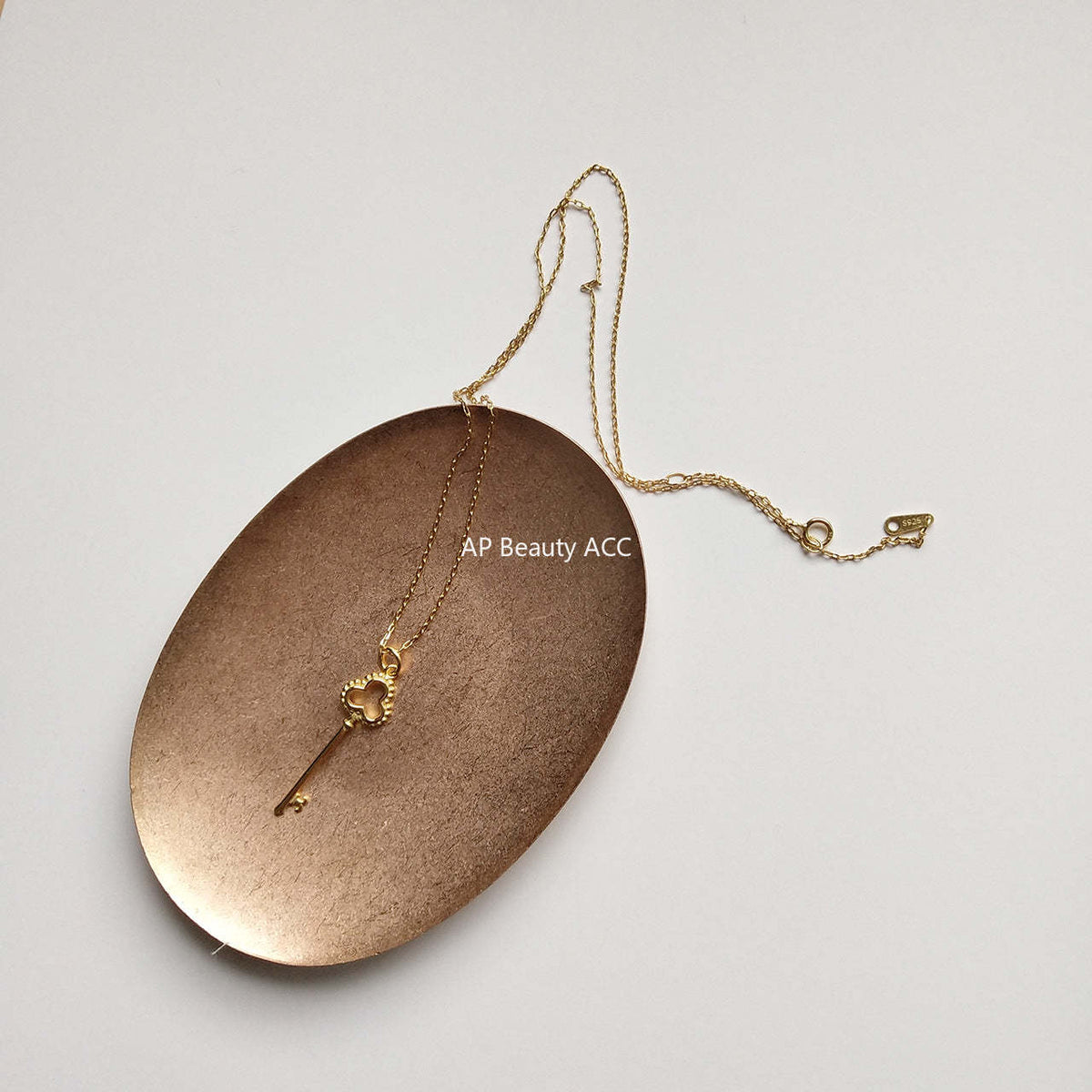 F관 - 925 실버 열쇠 디자인 목걸이 [B407] 25.05-5