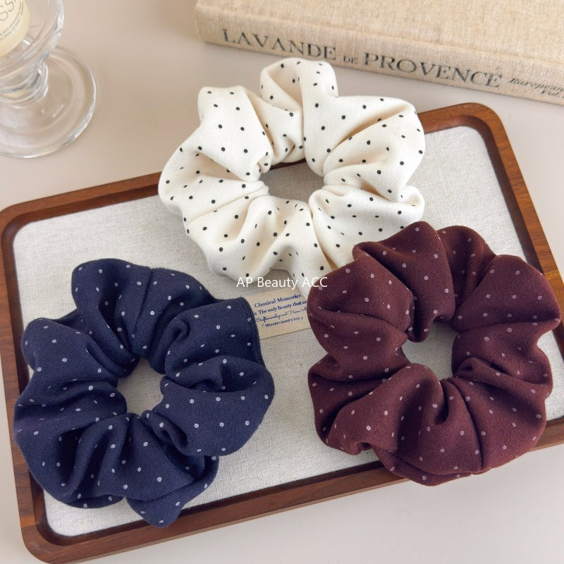 E관 - 부드러운 도트 패브릭 곱창 헤어밴드 [27581] 25.10-3