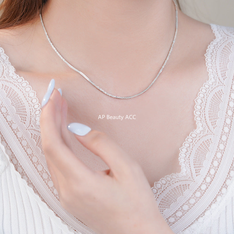 B관 - 925 실버 물결빛 목걸이 [YC0671N_1] 25.10-2