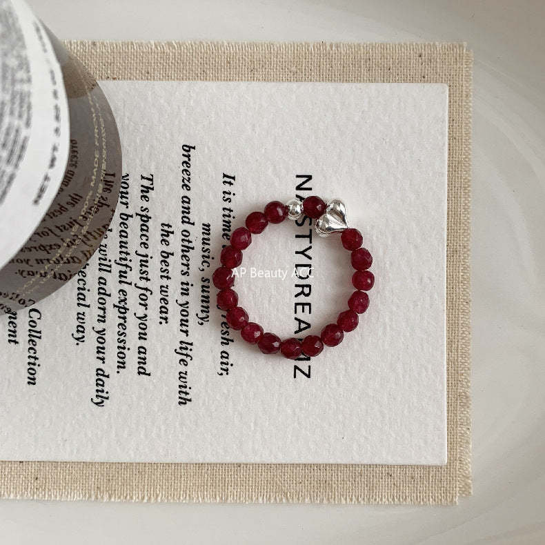 A관 - 아게이트 칼세도니 담수진주 비즈 925실버 반지 [RA] 25.11-4