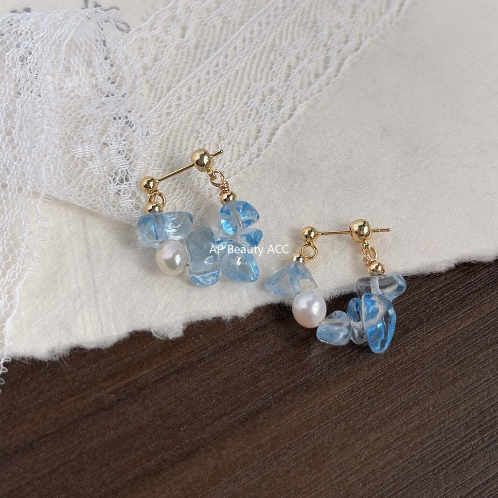 C관 - 14K 도금 포레스트 담수 진주 천연석 2024 신상 귀걸이 [3932-3935] 24.05-2