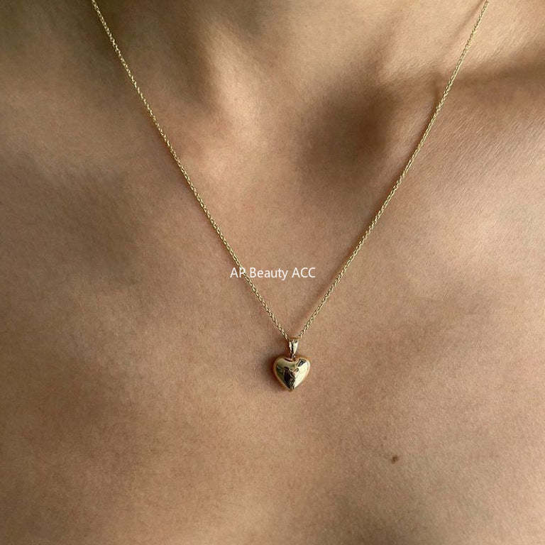 F관 - 925 실버 하트 펜던트 목걸이 [B1100] 25.09-4