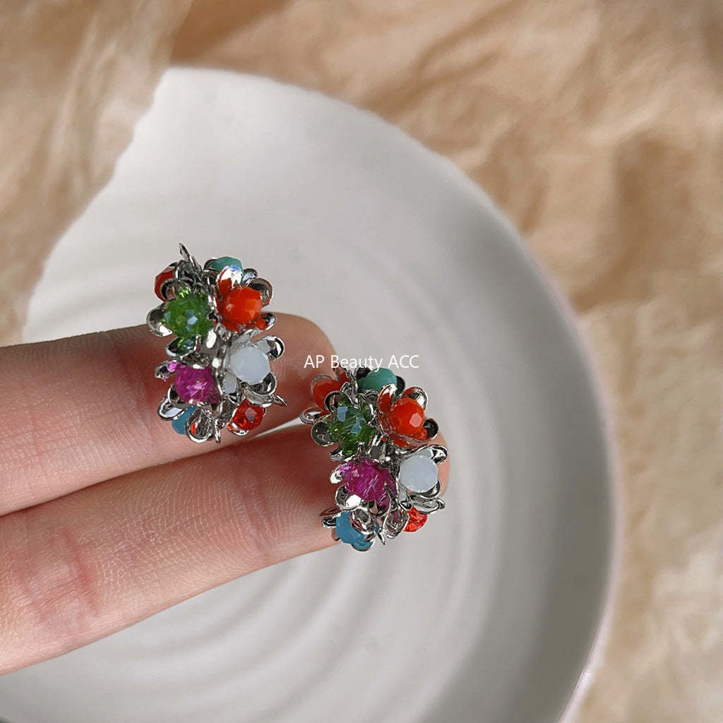 C관 - 봄 여름 다채로운 꽃 디자인 귀걸이 미니 비즈 컬러 귀걸이 [C-828] 24.05-4