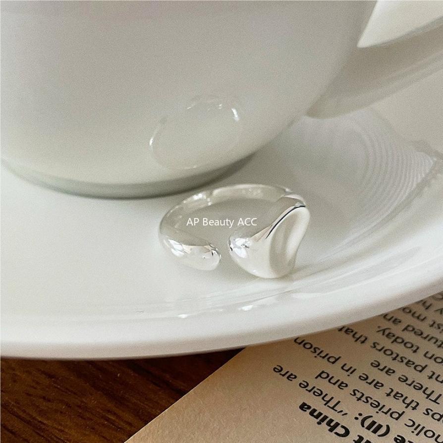 F관 - 925 실버 변형 하트 오픈형 반지 [J1809] 25.09-4