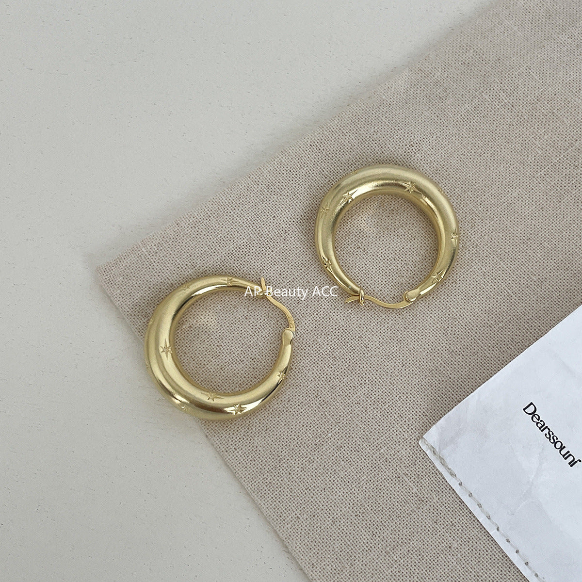 A관 - 925 은침 민무늬 별 링 귀걸이 [EH-3970] 25.10-1