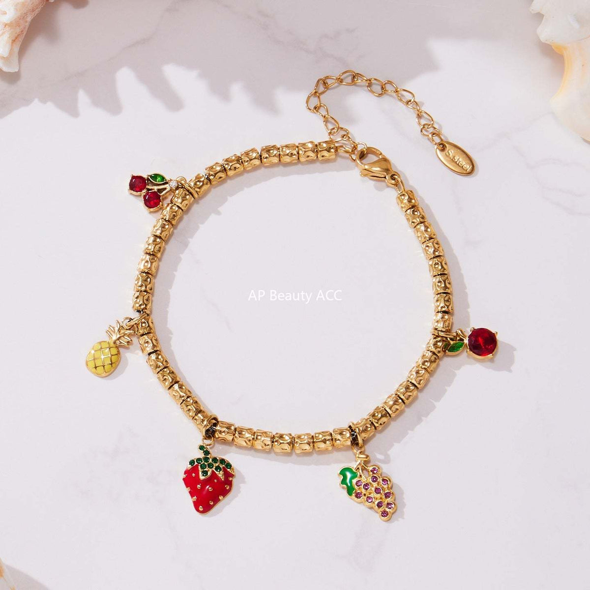 D관 - 스테인리스 18K 도금 멀티 펜던트 스틸 비즈 팔찌 [E699-E700] 25.10-5