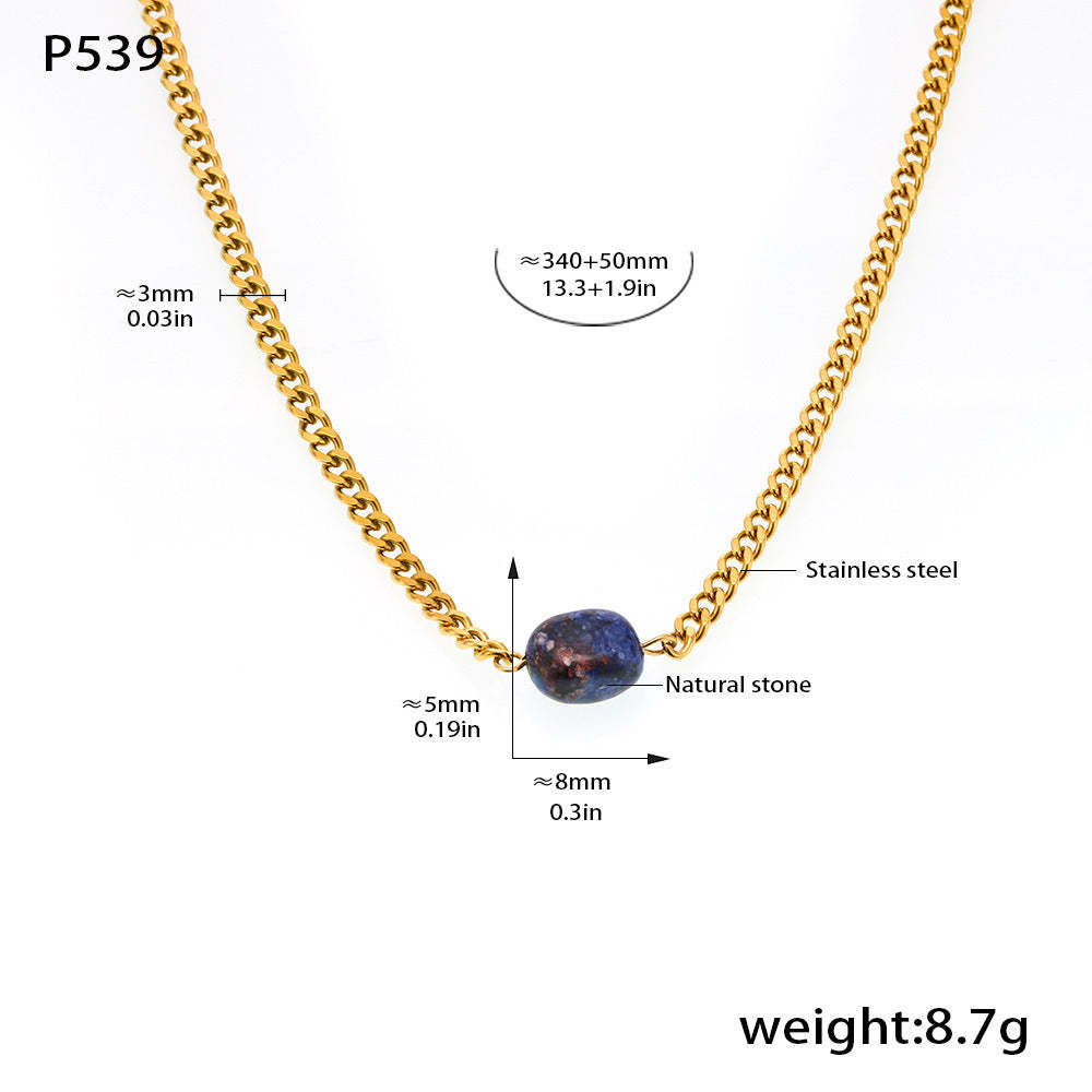 D관 - 진주 스테인리스 스틸 18K 도금 목걸이 귀걸이 [P539-F340] 25.03-4
