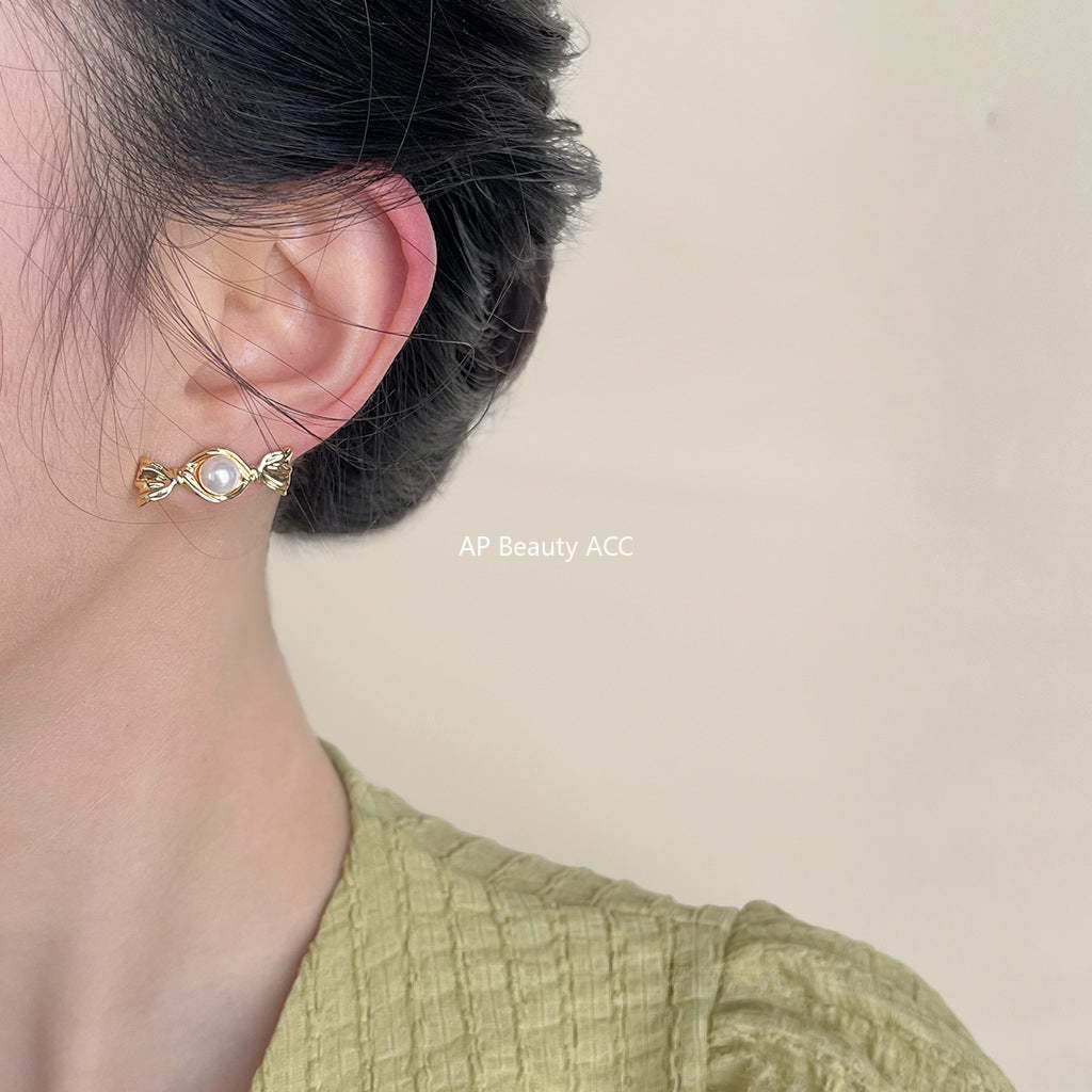 C관 - 14K 도금 사탕 모티프 감각적 귀걸이 [4287] 24.06-2