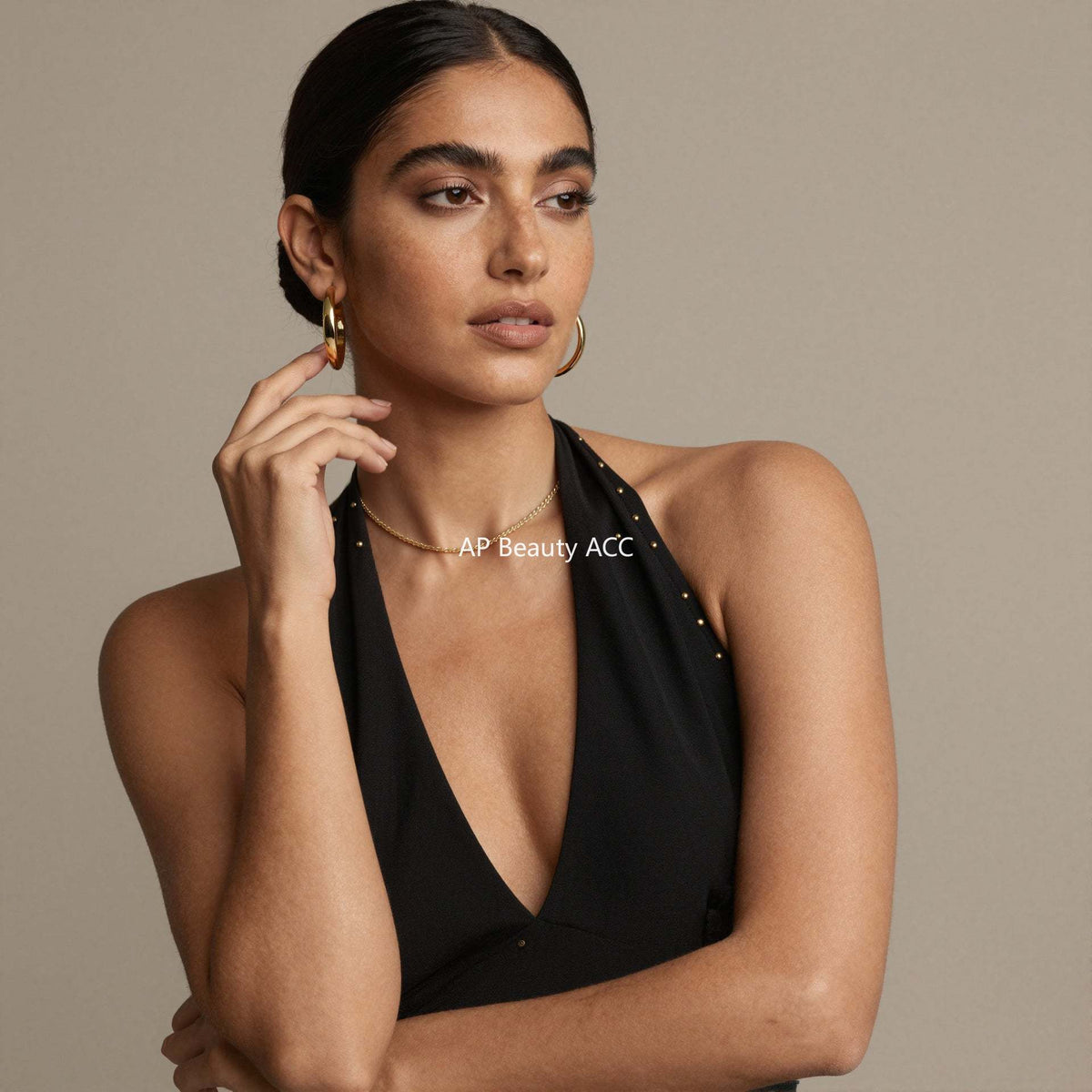 D관 - 스파클 체인 18K 도금 스테인리스 스틸 목걸이 팔찌 [P552] 25.12-2