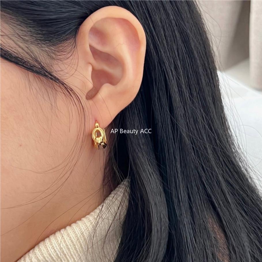 F관 - 925 실버 핸드메이드 매듭 모양 귀걸이 [C1086] 25.10-4