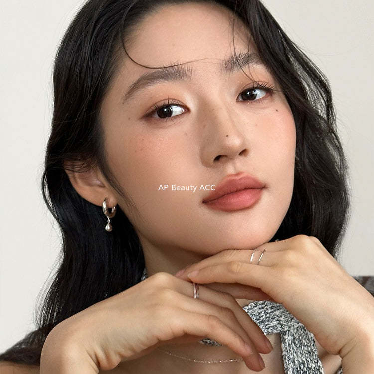 A관 - 물방울 모양 펜던트 925 은침 링 귀걸이 [EH-4435] 25.12-2