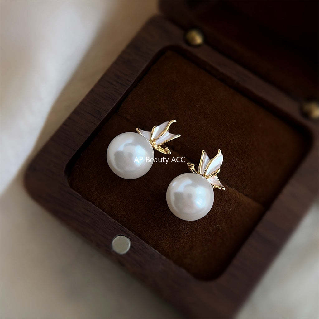 C관 - 14K 도금 글라스 진주 고급스러운 여름 귀걸이 [4294] 24.06-2