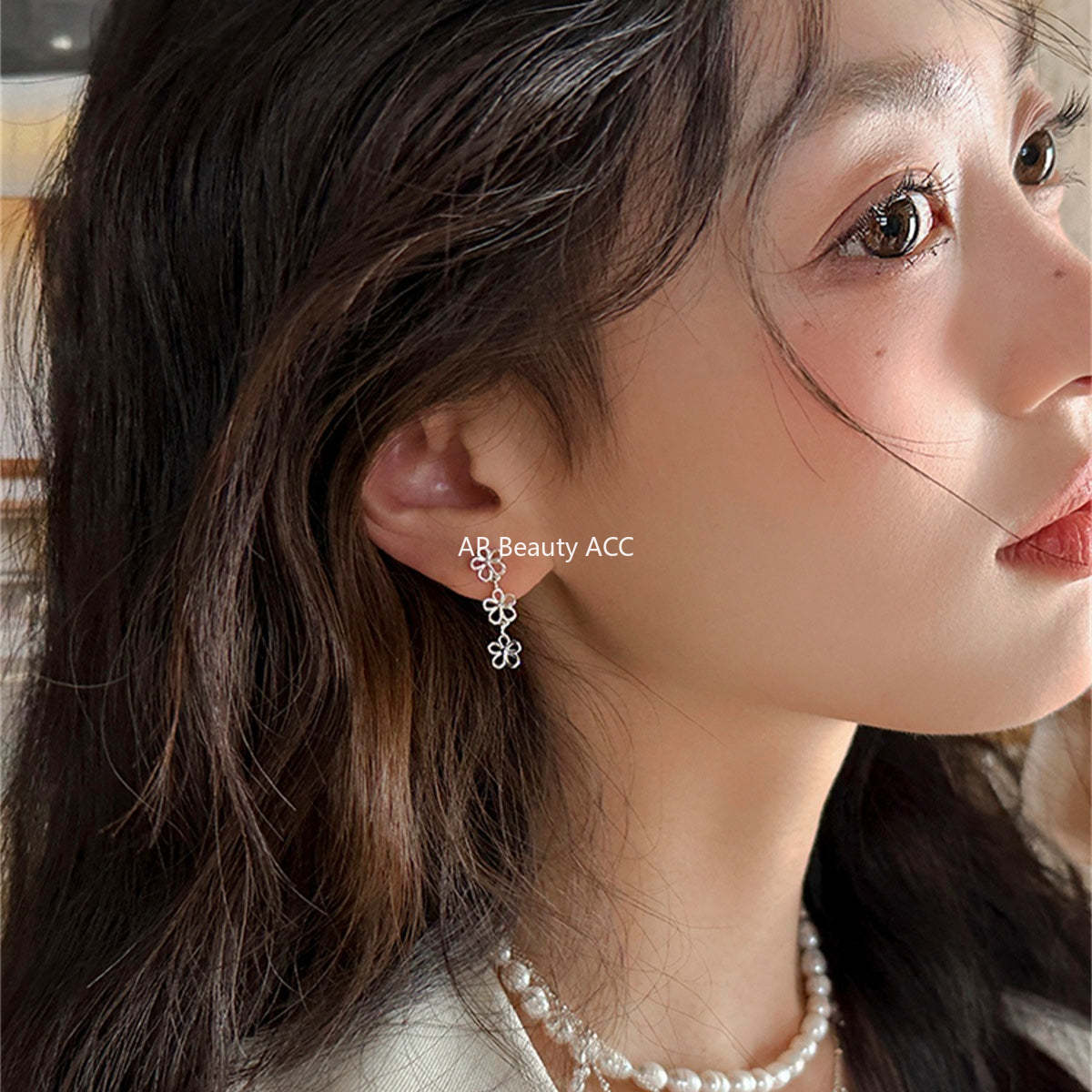 A관 - 트리플 라인 플라워 925 은침 귀걸이 [EH-4130] 25.09-3