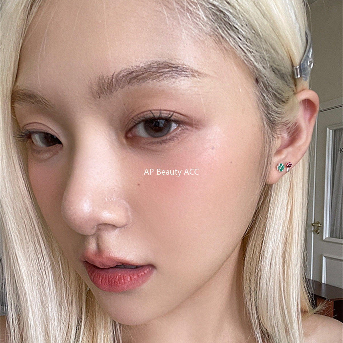 A관 - 925 은침 클로버 버섯 디자인 귀걸이 [EH-4232] 25.10-3