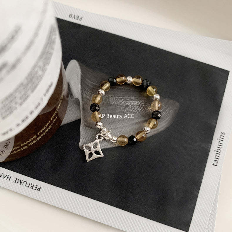 A관 - 클로버 십자가 하트 코끼리 미니 펜던트 925실버 비즈 반지 [RC] 25.11-4