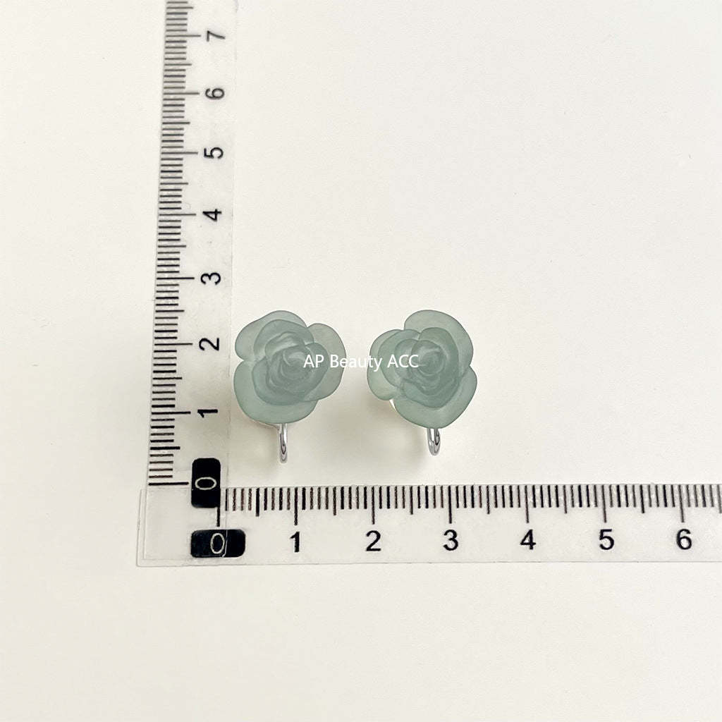 C관 - 큐빅 레진 진주 무피어싱 나선형 이어커프 귀걸이 [EJ0203F] 25.02-3