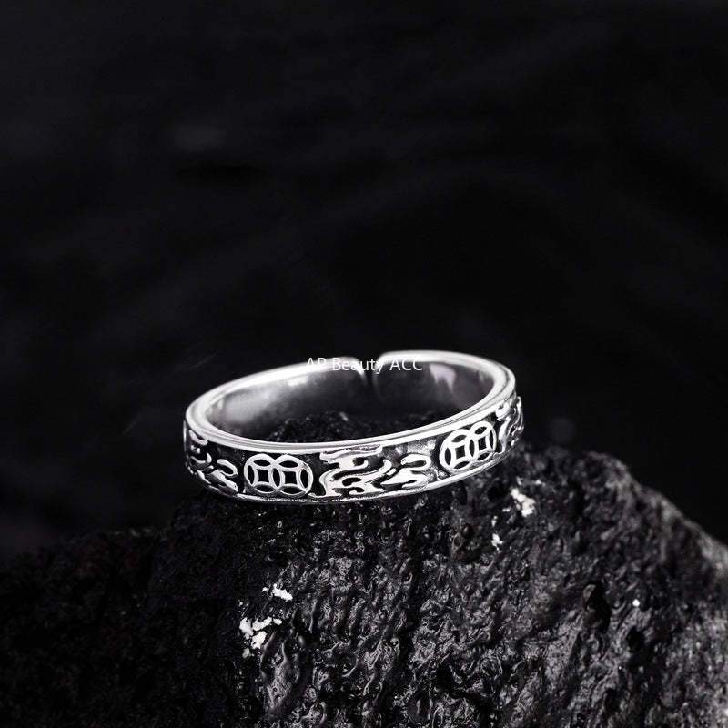 G관 - 재물복 비휴 디자인 오픈형 반지 [J2673] 25.11-4