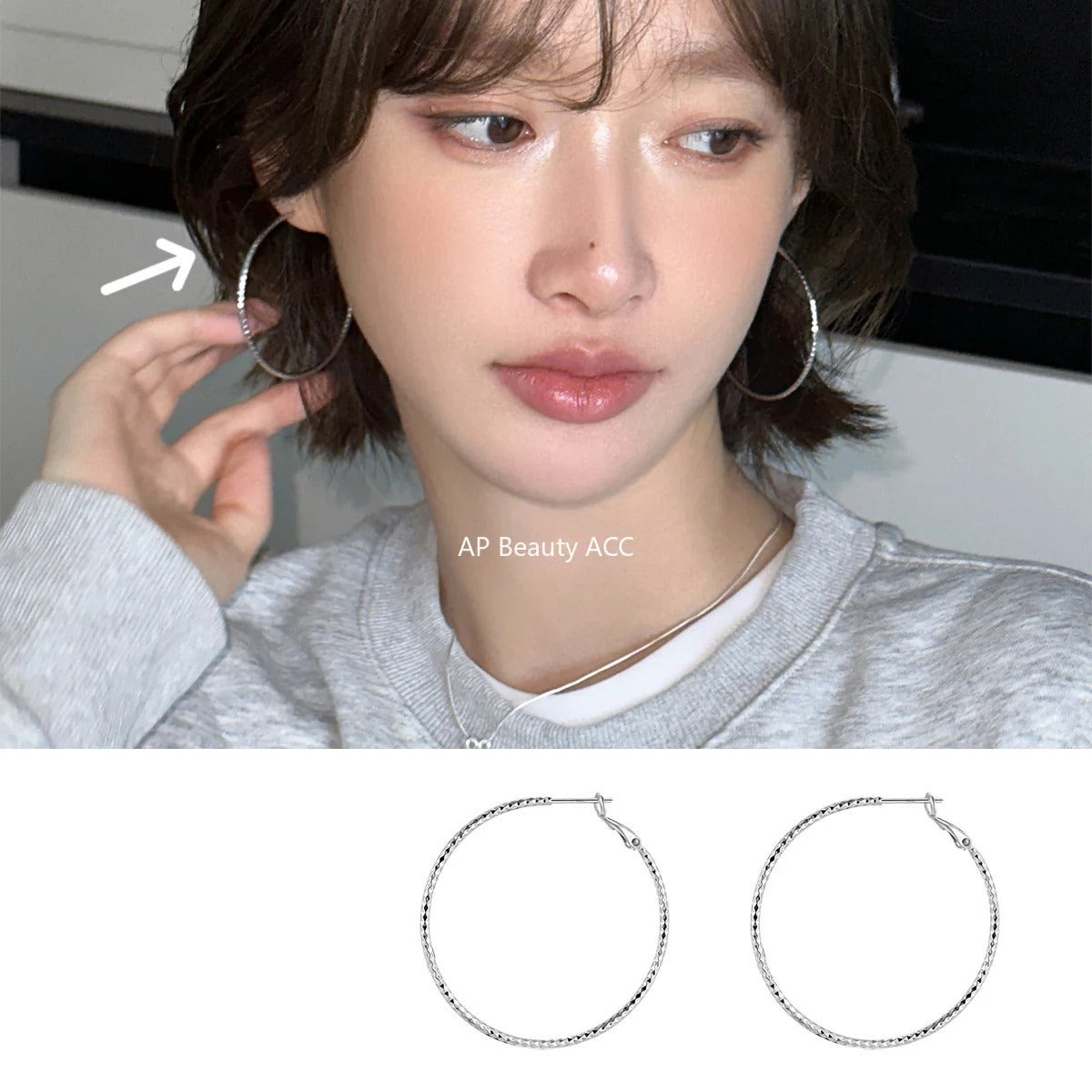 A관 - 925 은침 빈티지 링 귀걸이 [EH-4176] 25.10-3