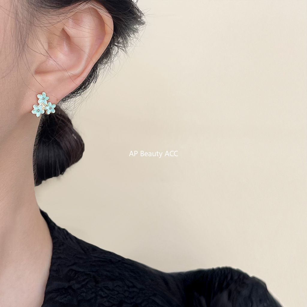 C관 - 민트 색상 여름 새 디자인 숲 속 스타일 2024 14K 도금 귀걸이 [4428-4431] 24.06-4